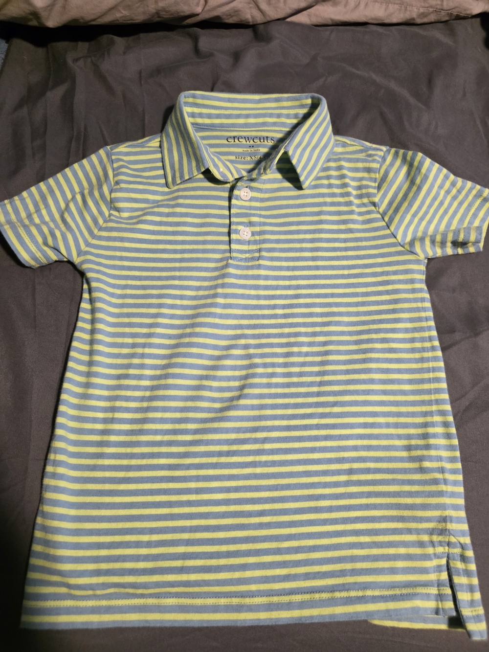JCrew Crewcuts Yellow and Light Blue Striped Polo